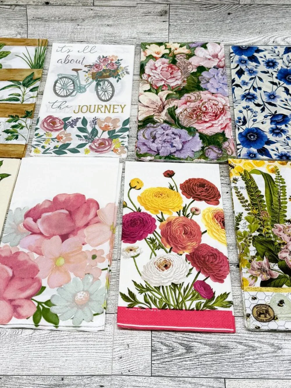 42 Napkins for Crafts/Decoupage - Flowers Theme - 21 Napkins (x2)